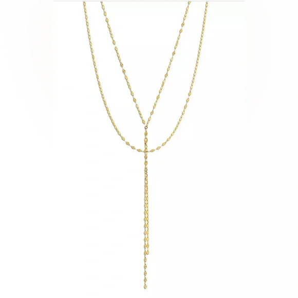 LANA Blake 14K Yellow Gold Lariat Necklace - Picture 1 of 4